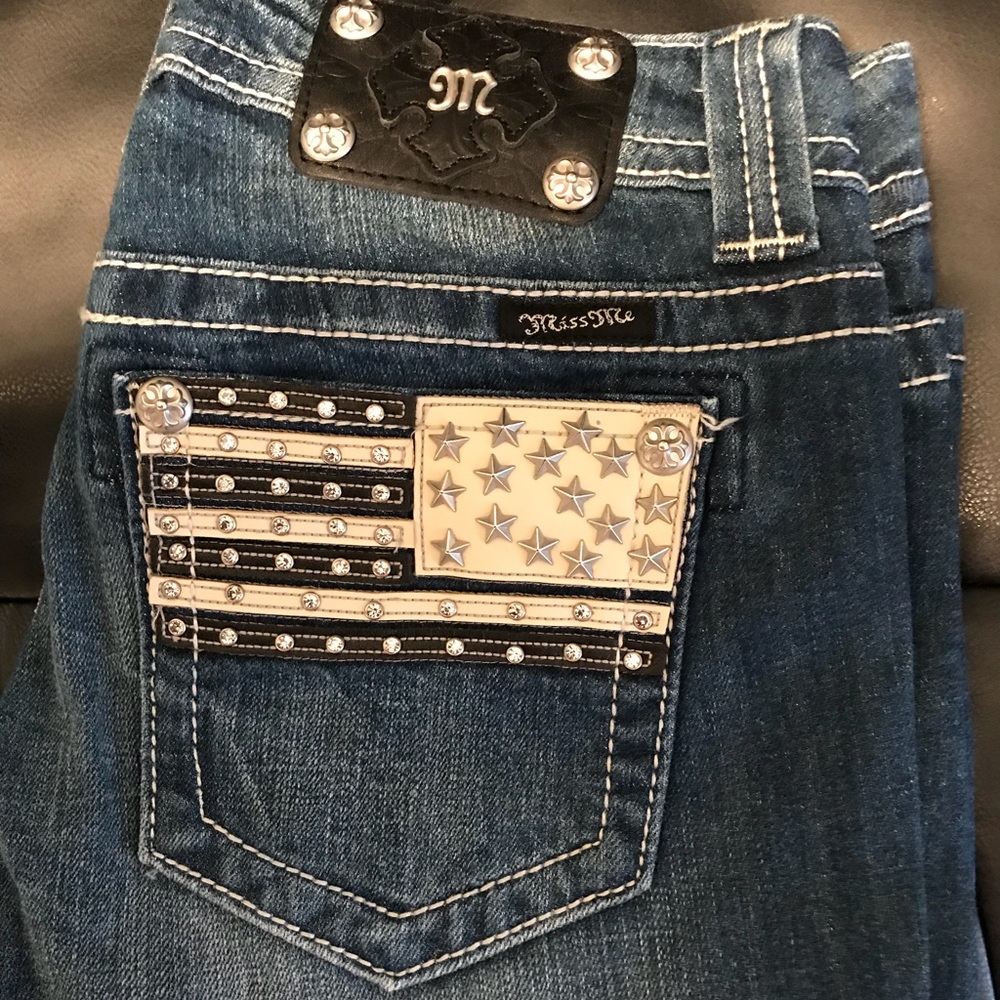 Miss Me Boot Cut Flag Jeans size 28